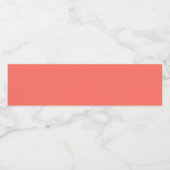 Étiquette Pour Bouteilles D'eau Code hexadécimal de corail FF6F61 (Étiquettes simples)