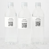 Étiquette Pour Bouteilles D'eau Code QR d'ouverture d'exposition sur mesure (Bouteilles)