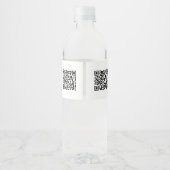 Étiquette Pour Bouteilles D'eau Code QR du logo de l'entreprise (Dos)