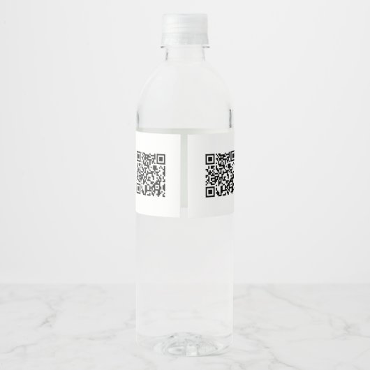 Étiquette Pour Bouteilles D'eau Code QR du logo de l'entreprise (Dos)