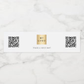 Étiquette Pour Bouteilles D'eau Code QR du logo de l'entreprise (Étiquettes simples)