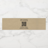 Étiquette Pour Bouteilles D'eau Code QR du menu de numérisation Kraft Restaurant À (Étiquettes simples)