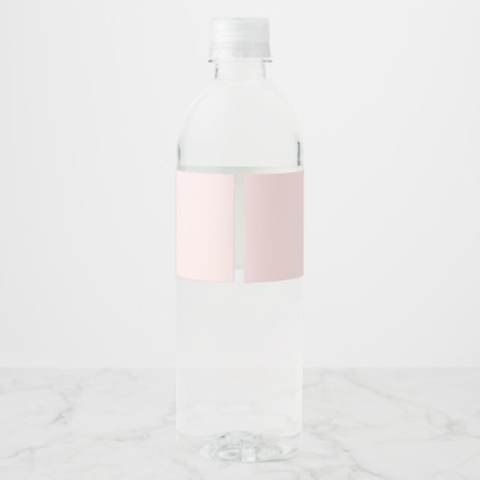 Étiquette Pour Bouteilles D'eau Code QR | Entreprise moderne Blush rond rose (Dos)