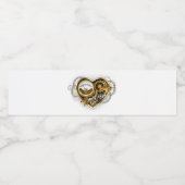 Étiquette Pour Bouteilles D'eau Coeur vapeur avec un manomètre (Étiquettes simples)