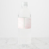 Étiquette Pour Bouteilles D'eau Collection de Mariages floraux rose-printemps (Dos)