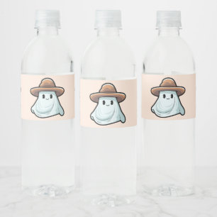 Étiquette Pour Bouteilles D'eau Collection Halloween Baby Boo Cowboy Ghost