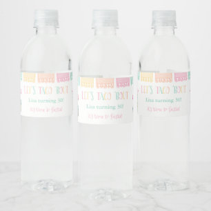 Étiquette Pour Bouteilles D'eau Coloré Faisons Un Taco Pour Une Baby Shower Fiesta