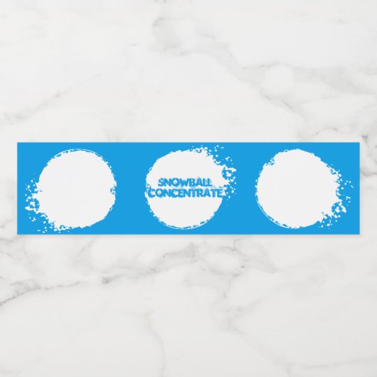 Étiquette Pour Bouteilles D'eau CONCENTRATION DE BALLE DE NEIGE Drôle (Étiquettes simples)