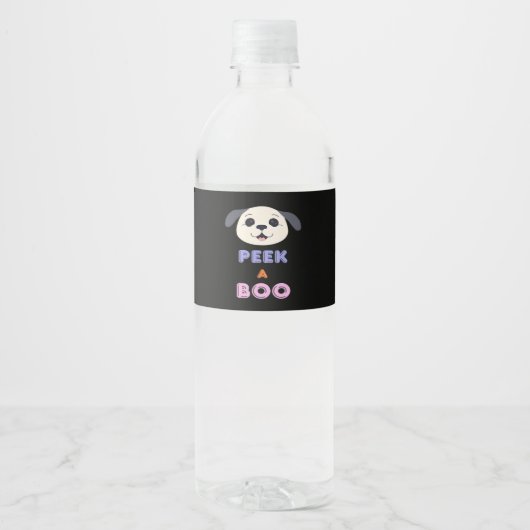 Étiquette Pour Bouteilles D'eau Conception de base Peekaboo (Devant)