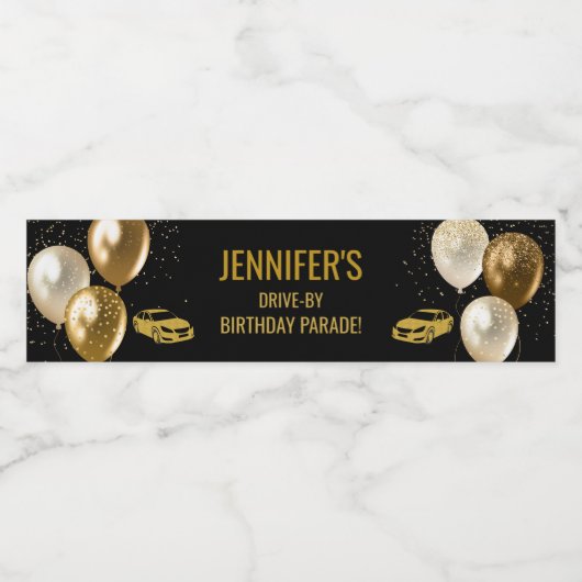 Étiquette Pour Bouteilles D'eau Conduite par Anniversaire (Étiquettes simples)