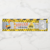 Étiquette Pour Bouteilles D'eau Construction Anniversaire Fête Bouteille d'eau Éti (Étiquettes simples)