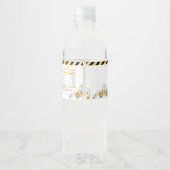 Étiquette Pour Bouteilles D'eau Construction Anniversaire Truck Party (Dos)