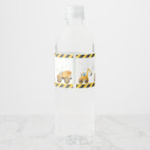 Étiquette Pour Bouteilles D'eau Construction Birthday Water Bottle Label (Dos)