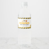 Étiquette Pour Bouteilles D'eau Construction Birthday Water Bottle Label (Devant)