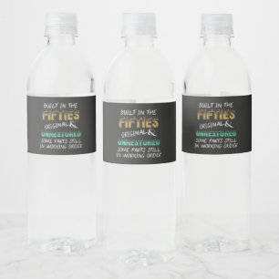 Étiquette Pour Bouteilles D'eau Construit dans les années cinquante