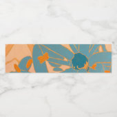 Étiquette Pour Bouteilles D'eau Contemporary Leaf Design in Peach  (Étiquettes simples)