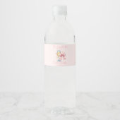 Étiquette Pour Bouteilles D'eau Coquette Pink Bow (Devant)