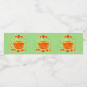 Étiquette Pour Bouteilles D'eau Correspondance de l'aquarelle de Thanksgiving Citr (Étiquettes simples)