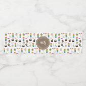 Étiquette Pour Bouteilles D'eau Couleur Rainbow Cake Sprinkles Anniversaire (Étiquettes simples)