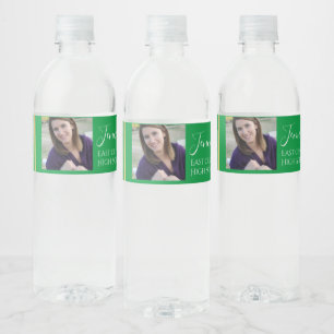 Étiquette Pour Bouteilles D'eau Couleurs de l'école verte Lycée photo