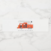 Étiquette Pour Bouteilles D'eau Coupable Red Firetruck Engine Enfants N'importe qu (Étiquettes simples)