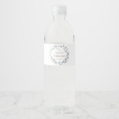 Étiquette Pour Bouteilles D'eau Couronne bleue de confirmation (Devant)