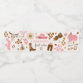 Étiquette Pour Bouteilles D'eau Cowgirl Wild West Rodeo Ranch Décor de fête d'anni (Étiquettes simples)