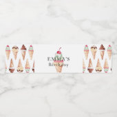 Étiquette Pour Bouteilles D'eau Crème glacée Anniversaire Préférer les bouteilles (Étiquettes simples)