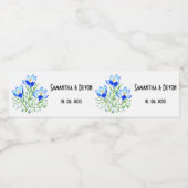 Étiquette Pour Bouteilles D'eau Crocus bleus (Étiquettes simples)