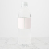 Étiquette Pour Bouteilles D'eau Croix de l'aquarelle rose du baptême (Dos)