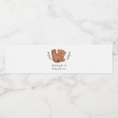 Étiquette Pour Bouteilles D'eau Cub Bear Baby shower de verdure (Étiquettes simples)