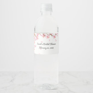 Étiquette Pour Bouteilles D'eau Custom Cherry Blossom Theme