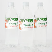 Étiquette Pour Bouteilles D'eau Cute Baby Fox | BABY SHOWER | MERCI (Bouteilles)