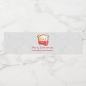 Étiquette Pour Bouteilles D'eau Cute Bear Face (Étiquettes simples)