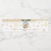 Étiquette Pour Bouteilles D'eau Cute  blue Gingerbread  boy  Christmas Baby  (Étiquettes simples)