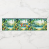 Étiquette Pour Bouteilles D'eau Cute Dinosaur (Étiquettes simples)