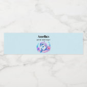 Étiquette Pour Bouteilles D'eau Cute Dolphin Sea Creator Birthday Event (Étiquettes simples)