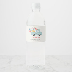 Étiquette Pour Bouteilles D'eau Cute Dusky Blue N'importe quel âge Anniversaire Fê