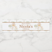 Étiquette Pour Bouteilles D'eau Cute Farm Barn Cows Birthday (Étiquettes simples)