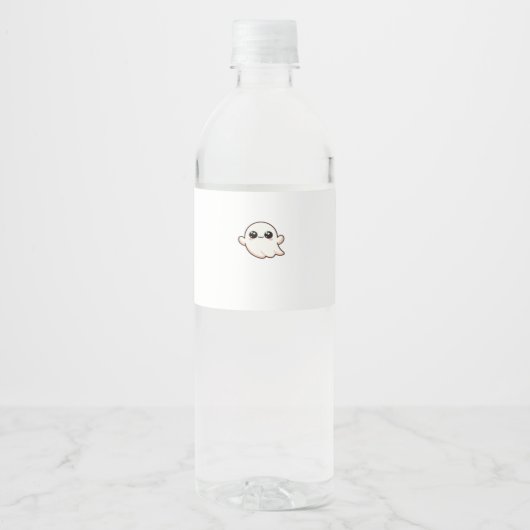 Étiquette Pour Bouteilles D'eau Cute Little Boo Basic Clean (Devant)