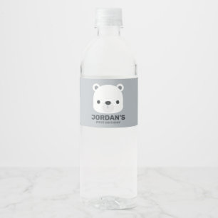 Étiquette Pour Bouteilles D'eau Cute Little Polar Bear