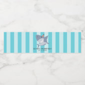 Étiquette Pour Bouteilles D'eau Cute Shark Theme Boys Anniversaire (Étiquettes simples)