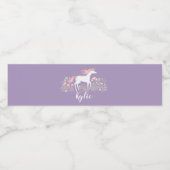 Étiquette Pour Bouteilles D'eau Cute Unicorn (Étiquettes simples)