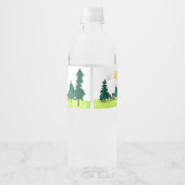 Étiquette Pour Bouteilles D'eau Cute Watercolor Golf Par (Dos)