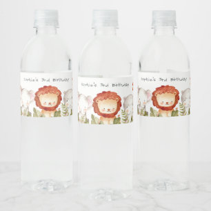 Étiquette Pour Bouteilles D'eau Cute Wild Tropical Safari Animaux Anniversaires de