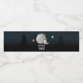 Étiquette Pour Bouteilles D'eau Cute Wolf Pack Woodland Moon Howling Birthday (Étiquettes simples)