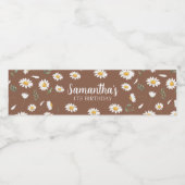 Étiquette Pour Bouteilles D'eau  Daisy Floral Birthday Water Bottle Label  (Étiquettes simples)