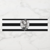 Étiquette Pour Bouteilles D'eau Danse de mariage d'amour de squelette rayé (Étiquettes simples)