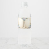 Étiquette Pour Bouteilles D'eau Decorative Floral Frame Water Bottle Label (Devant)