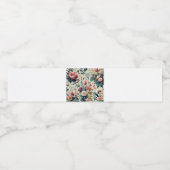 Étiquette Pour Bouteilles D'eau Découvrez le Motif botanique fleuri de printemps (Étiquettes simples)